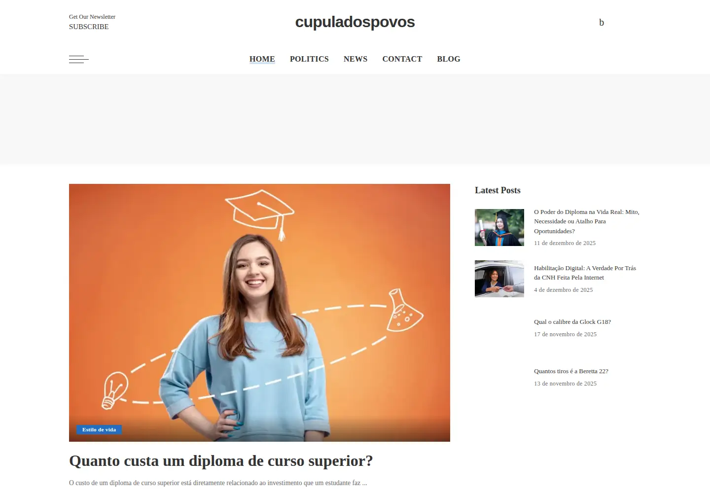 Screenshot of cupuladospovos.org.br