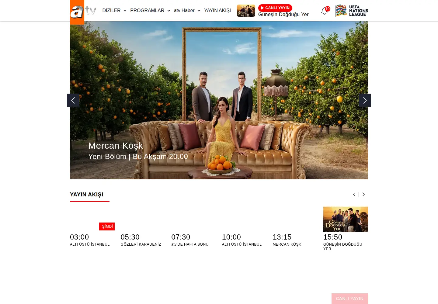 Screenshot of atv.com.tr