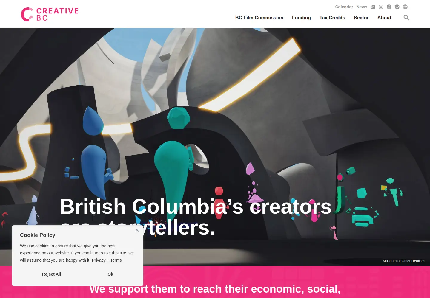 Screenshot of creativebc.com
