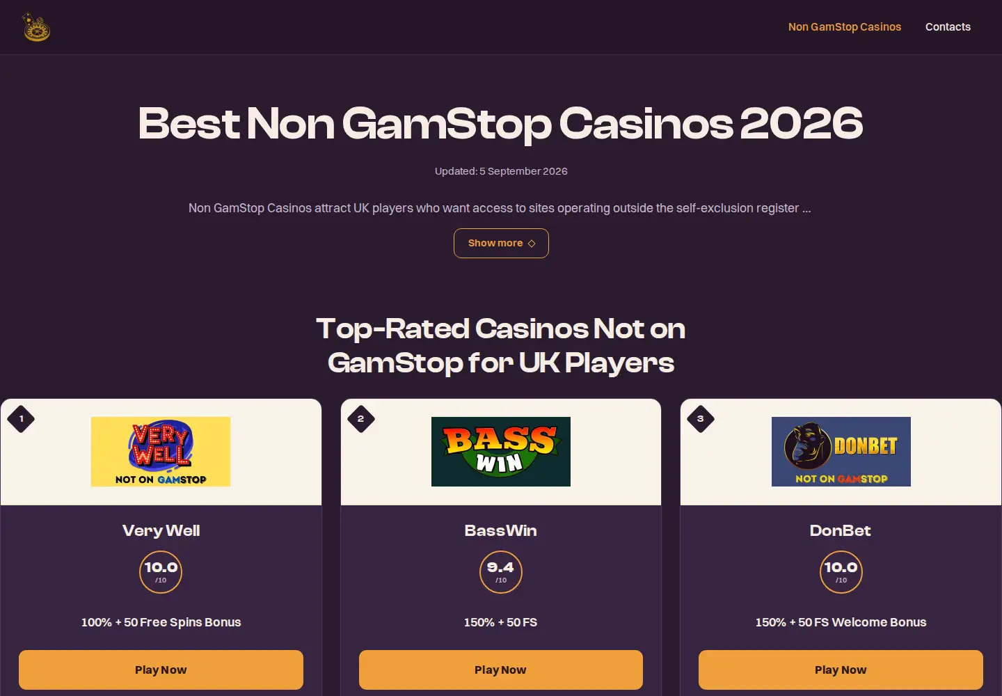Screenshot of nma.co.uk