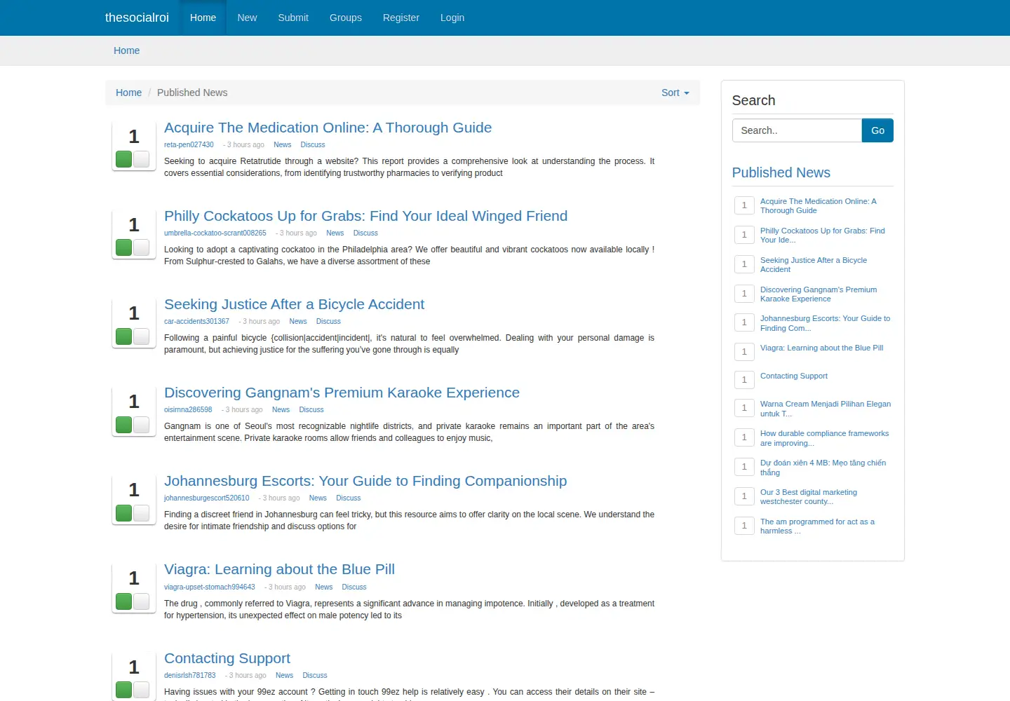 Screenshot of thesocialroi.com