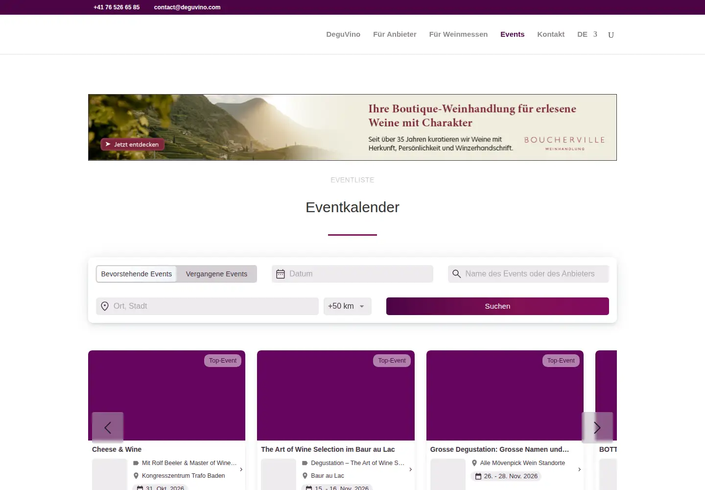 Screenshot of deguvino.com