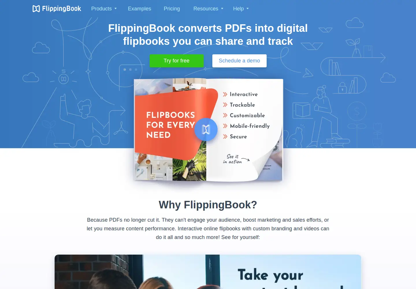 Screenshot of flippingbook.com