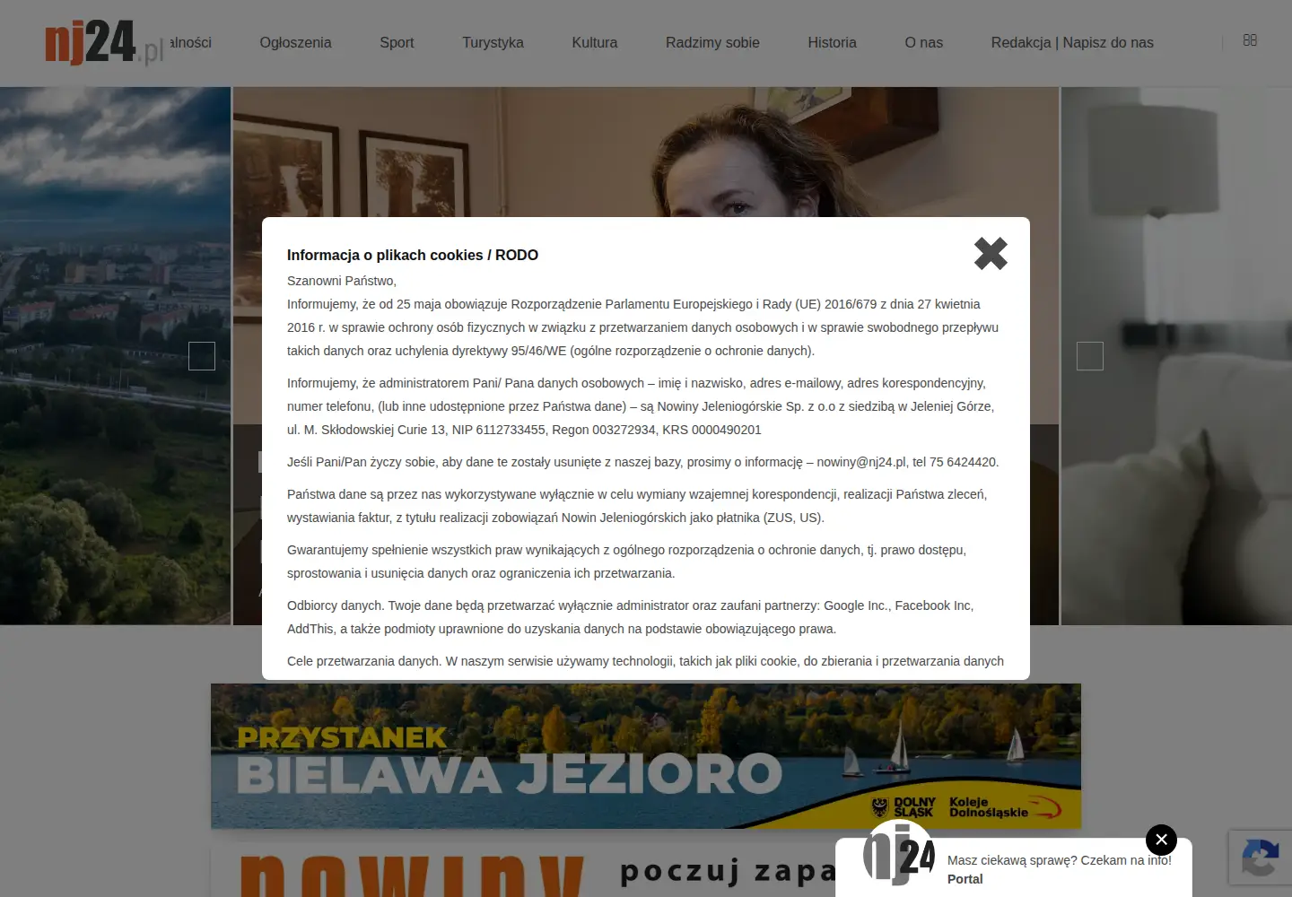 Captured homepage of nj24.pl in the current scan