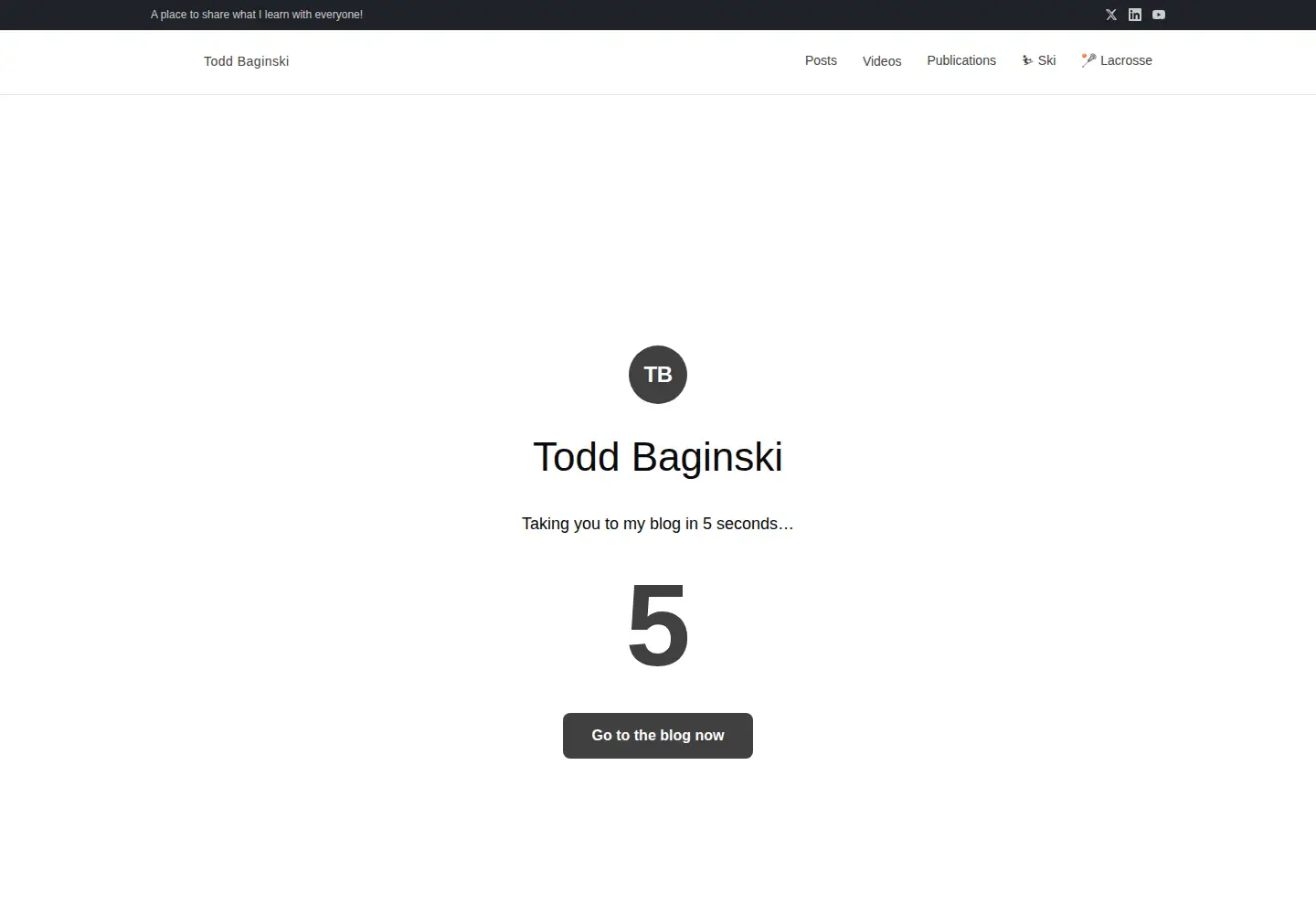 Screenshot of toddbaginski.com