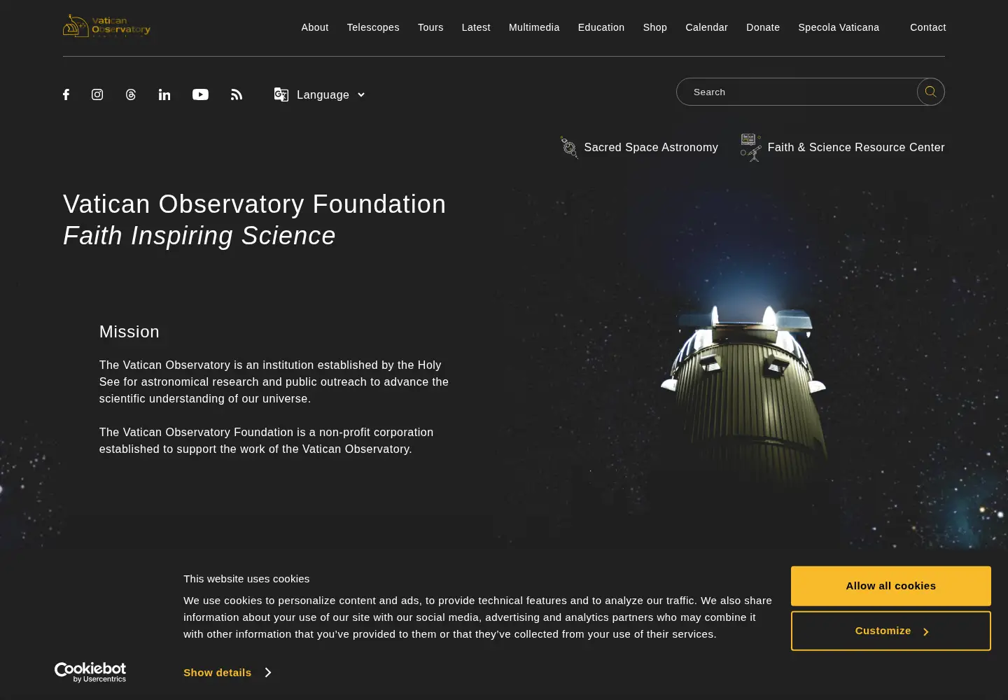 Screenshot of vofoundation.org