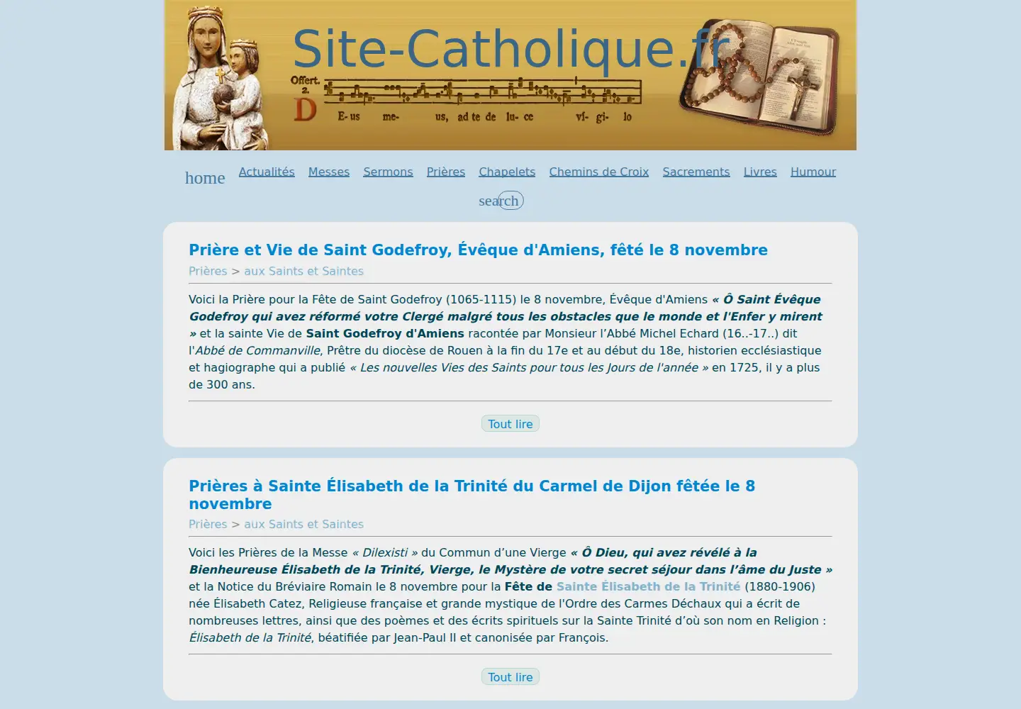 Screenshot of site-catholique.fr