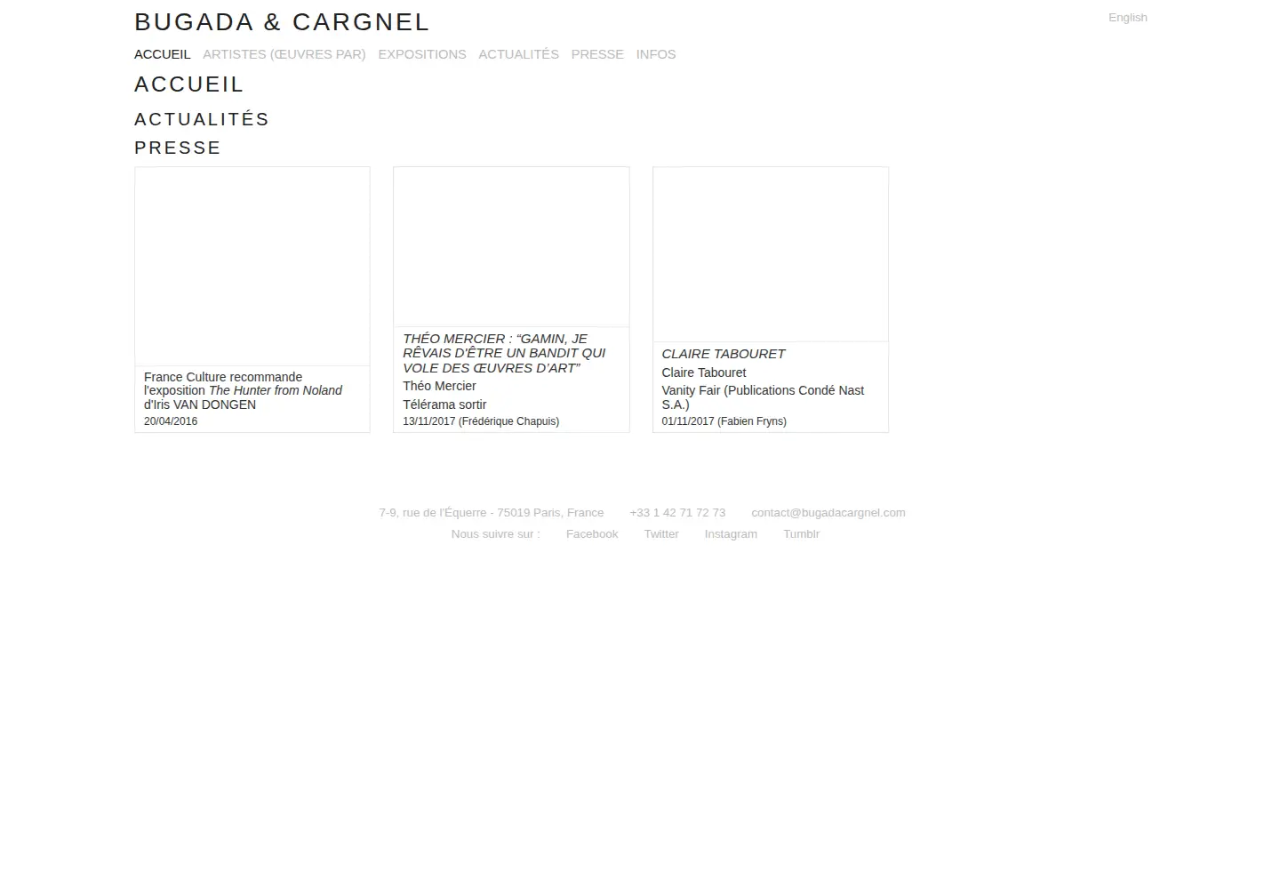 Captured homepage of bugadacargnel.com in the current scan