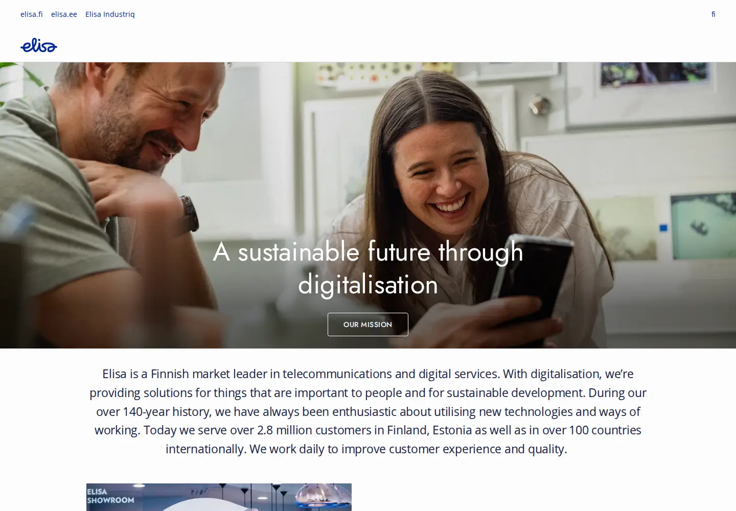 Screenshot of elisa.com