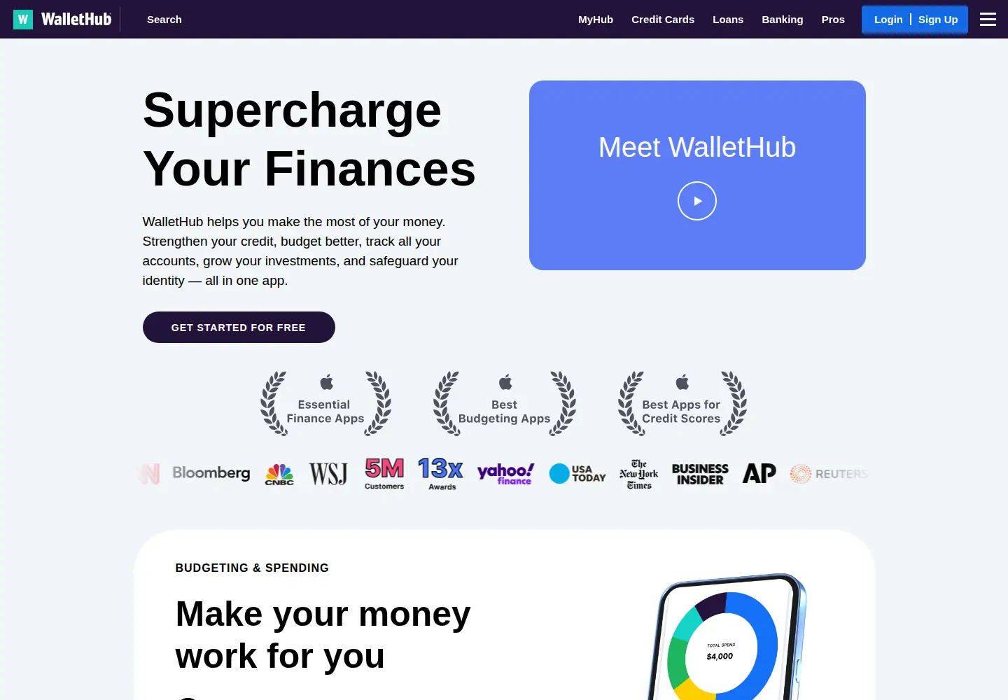 Screenshot of wallethub.com