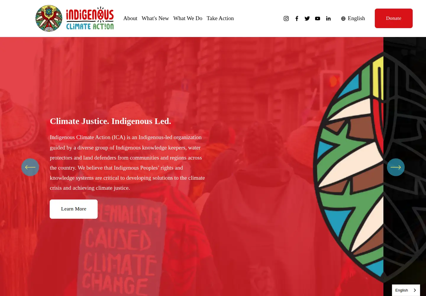 Screenshot of indigenousclimateaction.com