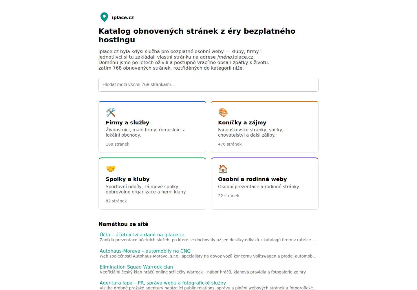 Screenshot of iplace.cz