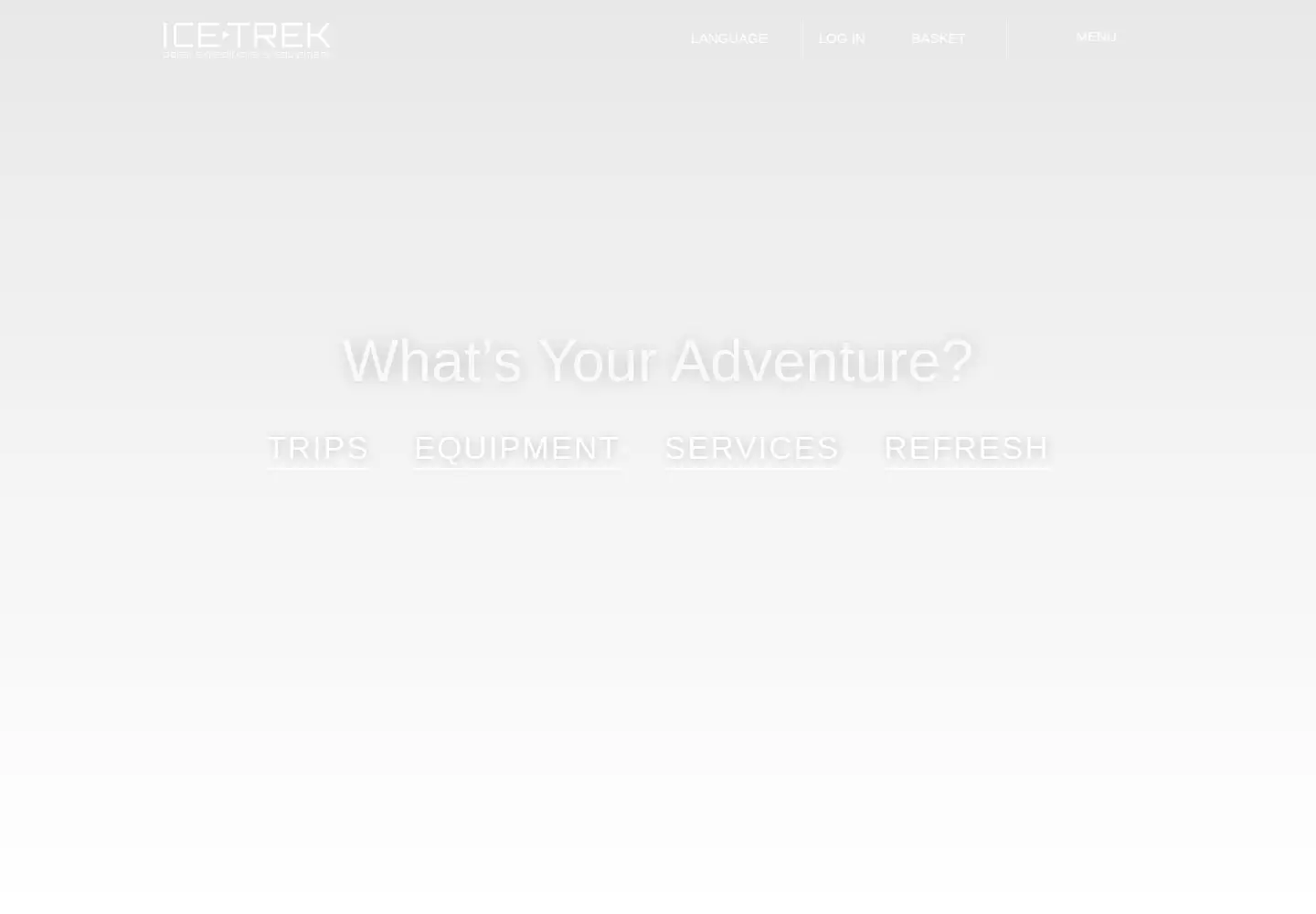 Captured homepage of icetrek.com in the current scan