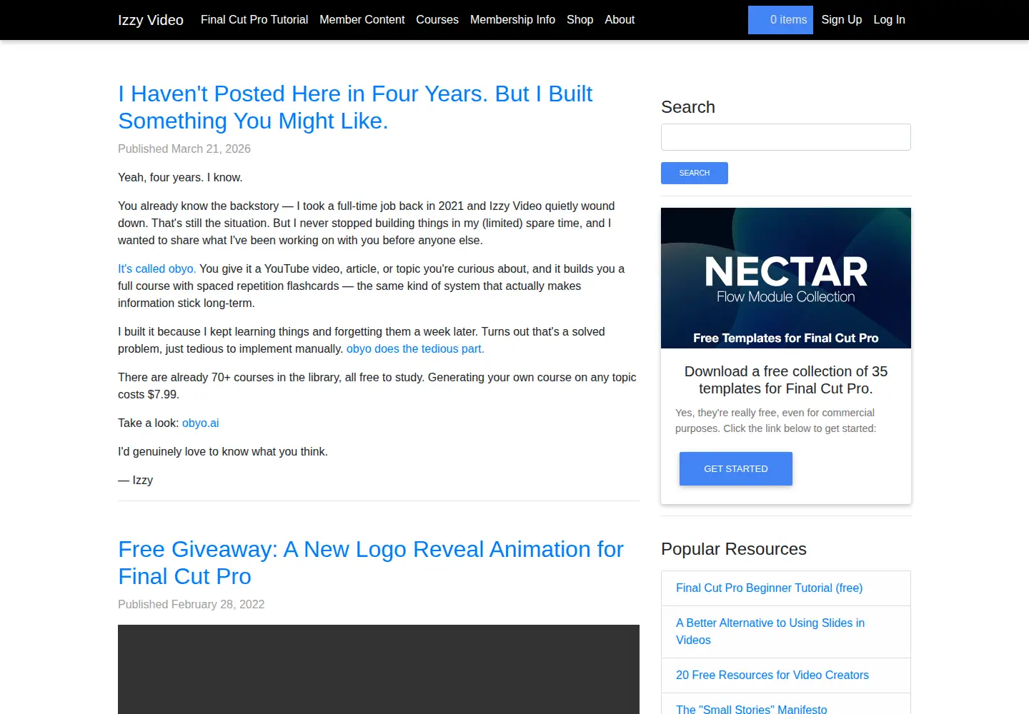 Screenshot of izzyvideo.com