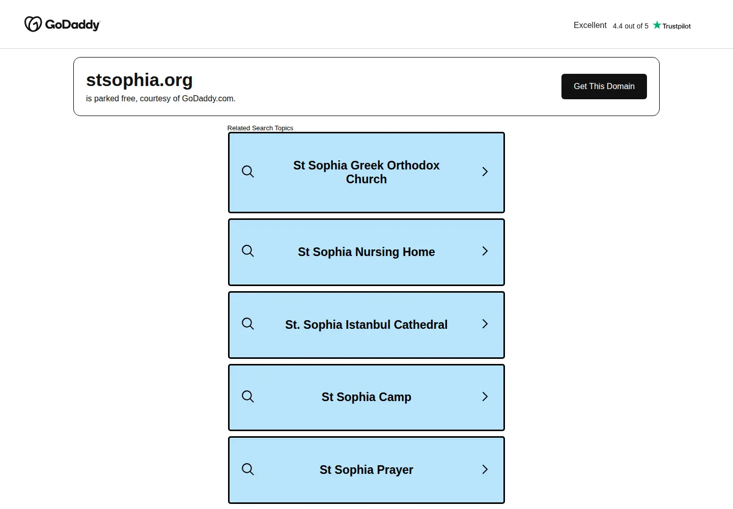 Screenshot of stsophia.org