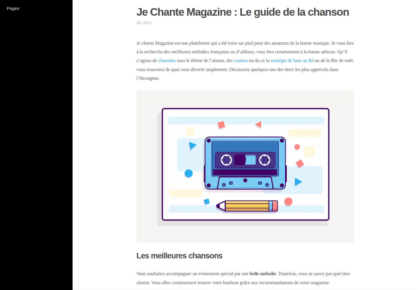 Screenshot of jechantemagazine.com