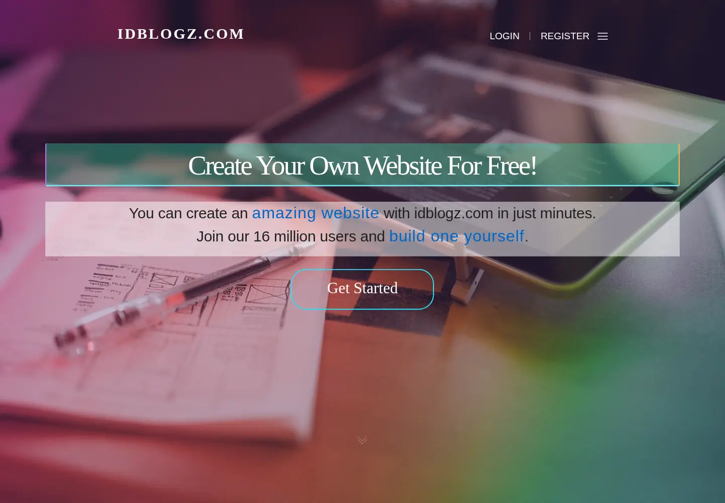 Screenshot of idblogz.com