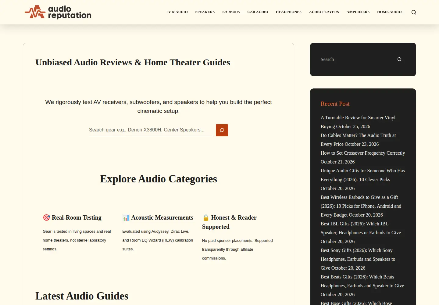 Screenshot of audioreputation.com