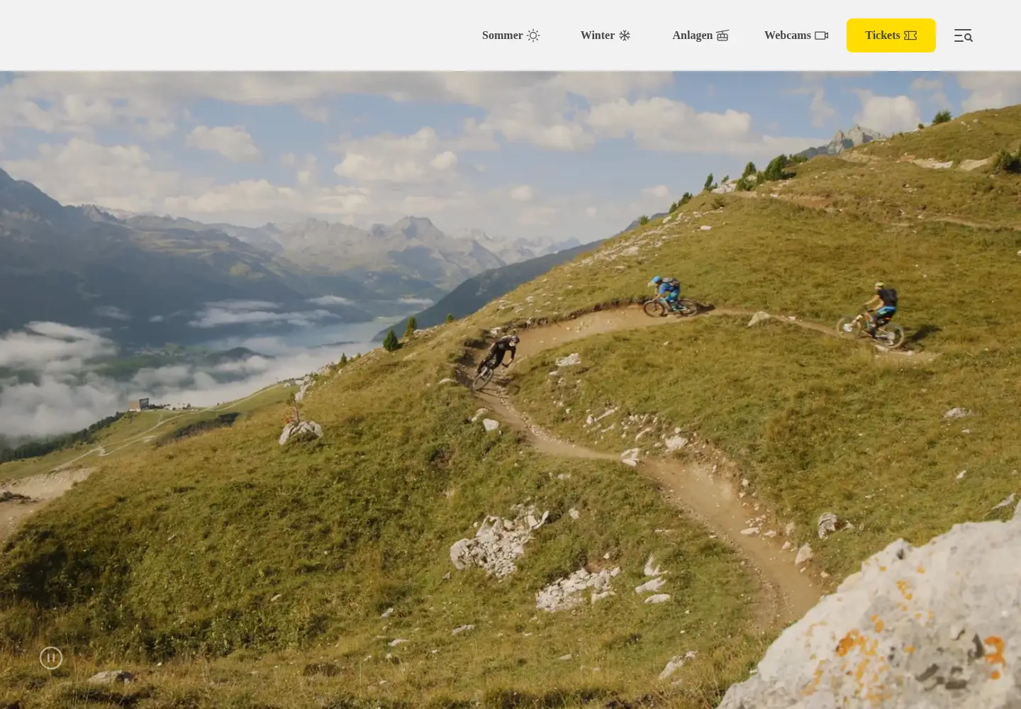 Screenshot of mountains.ch