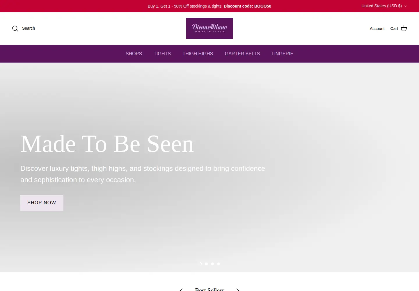 Screenshot of viennemilano.com