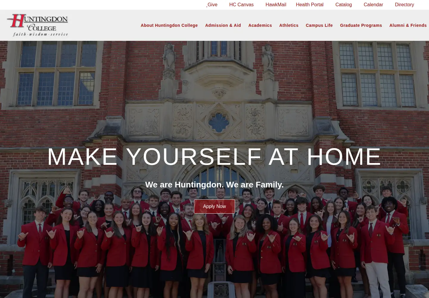 Screenshot of huntingdon.edu