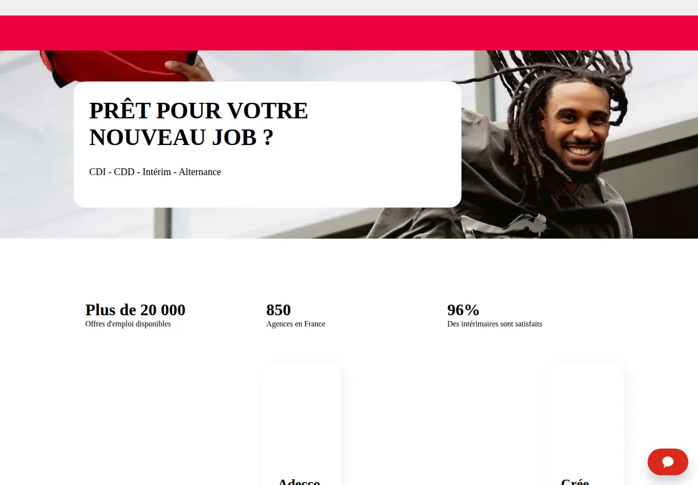 Screenshot of adecco.fr