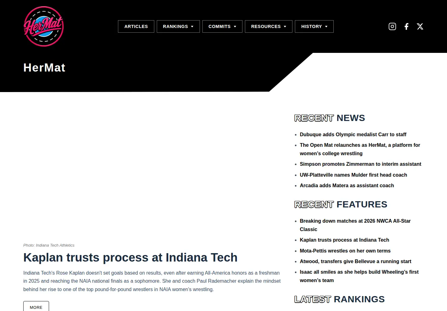 Screenshot of theopenmat.com