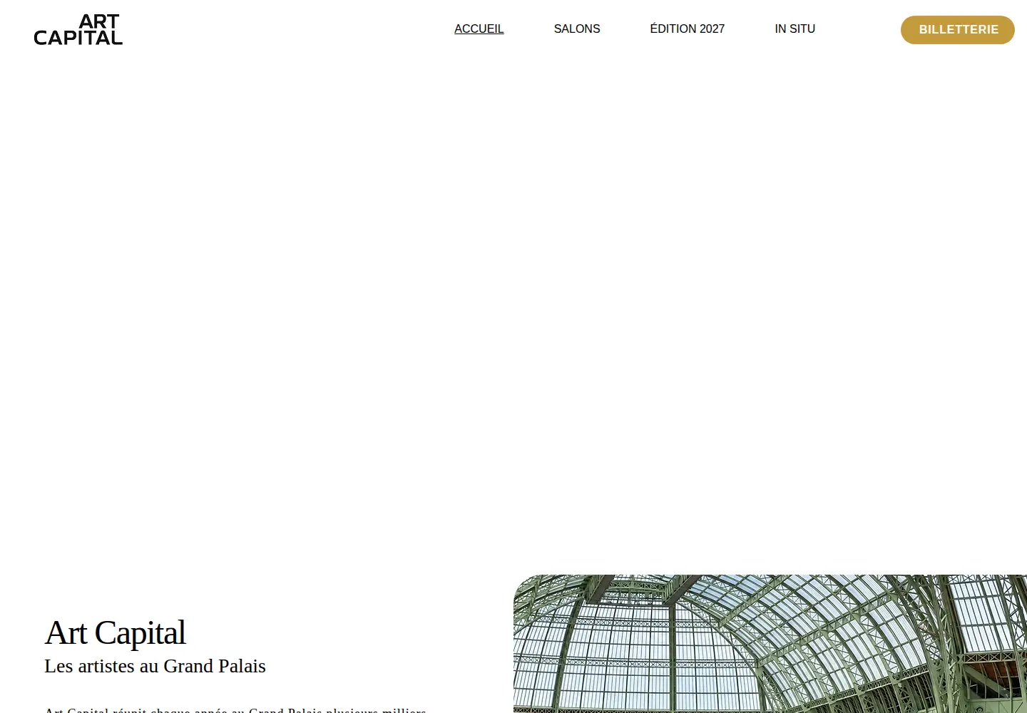 Captured homepage of artcapital.fr in the current scan
