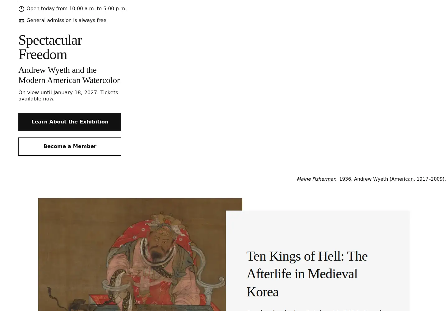 Screenshot of clevelandart.org
