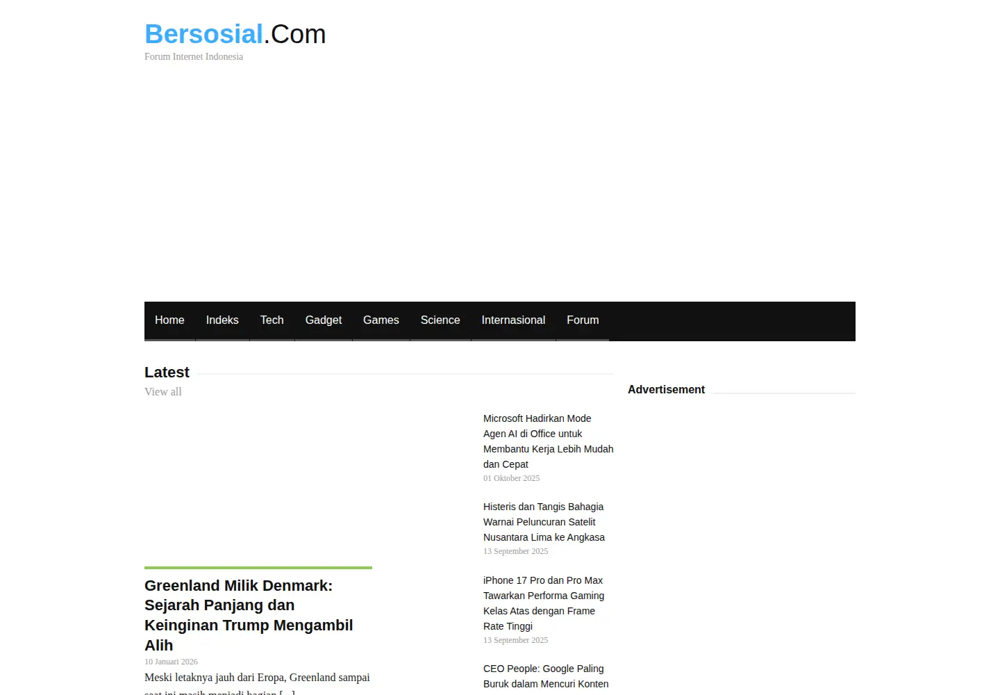 Screenshot of bersosial.com