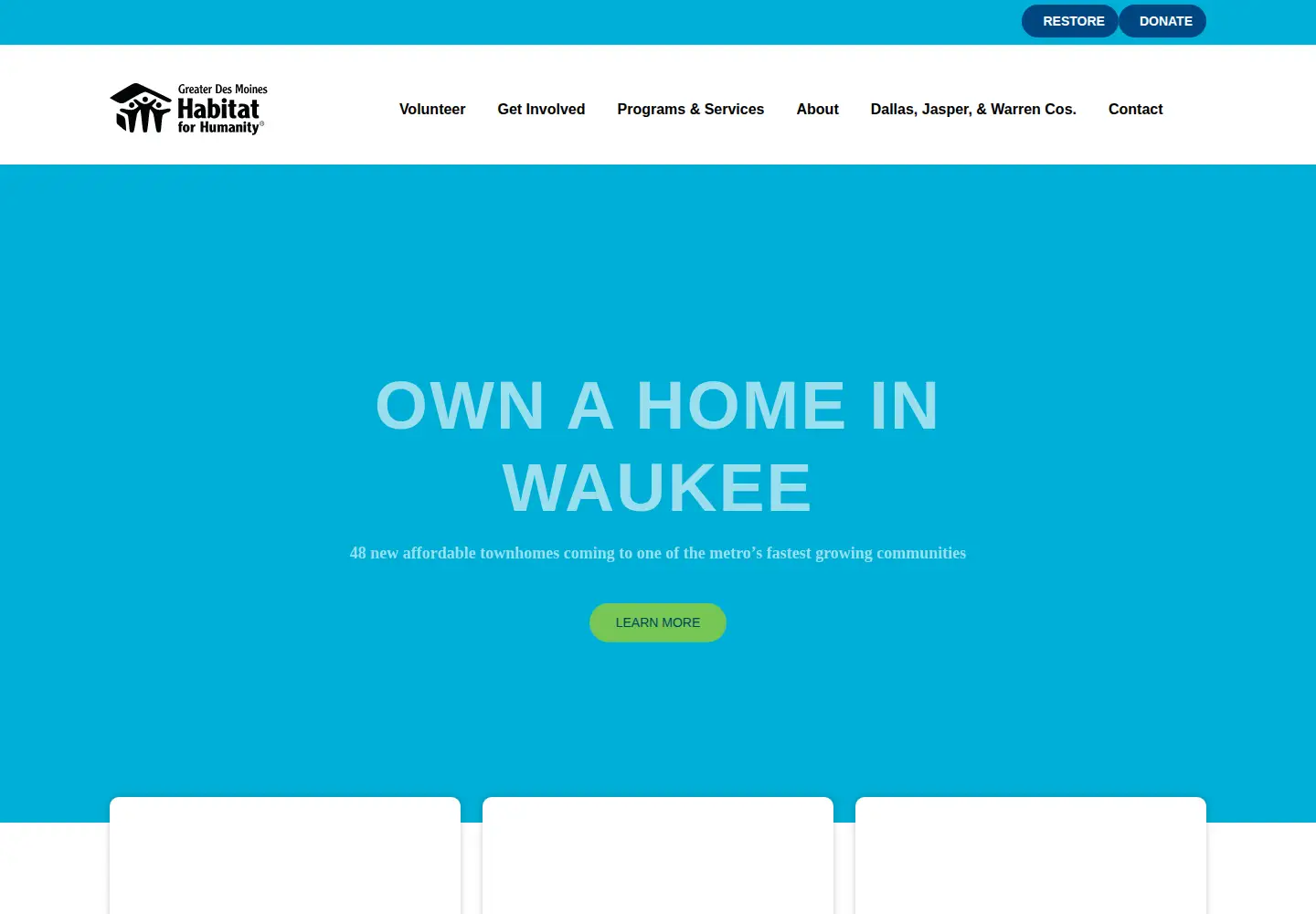 Screenshot of gdmhabitat.org