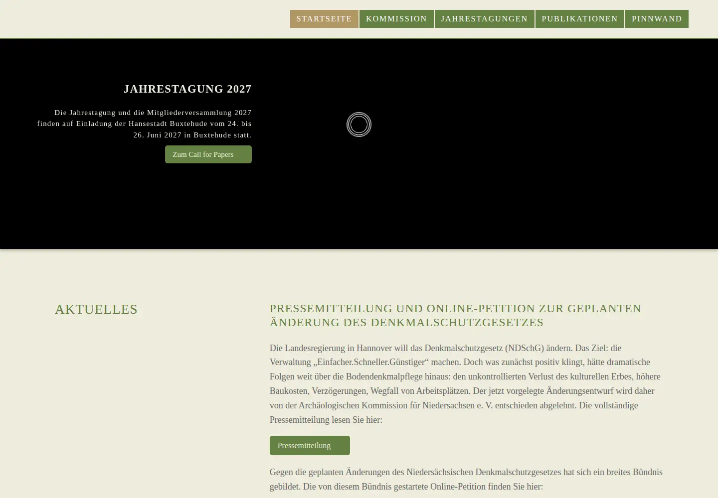 Captured homepage of ak-niedersachsen.de in the current scan