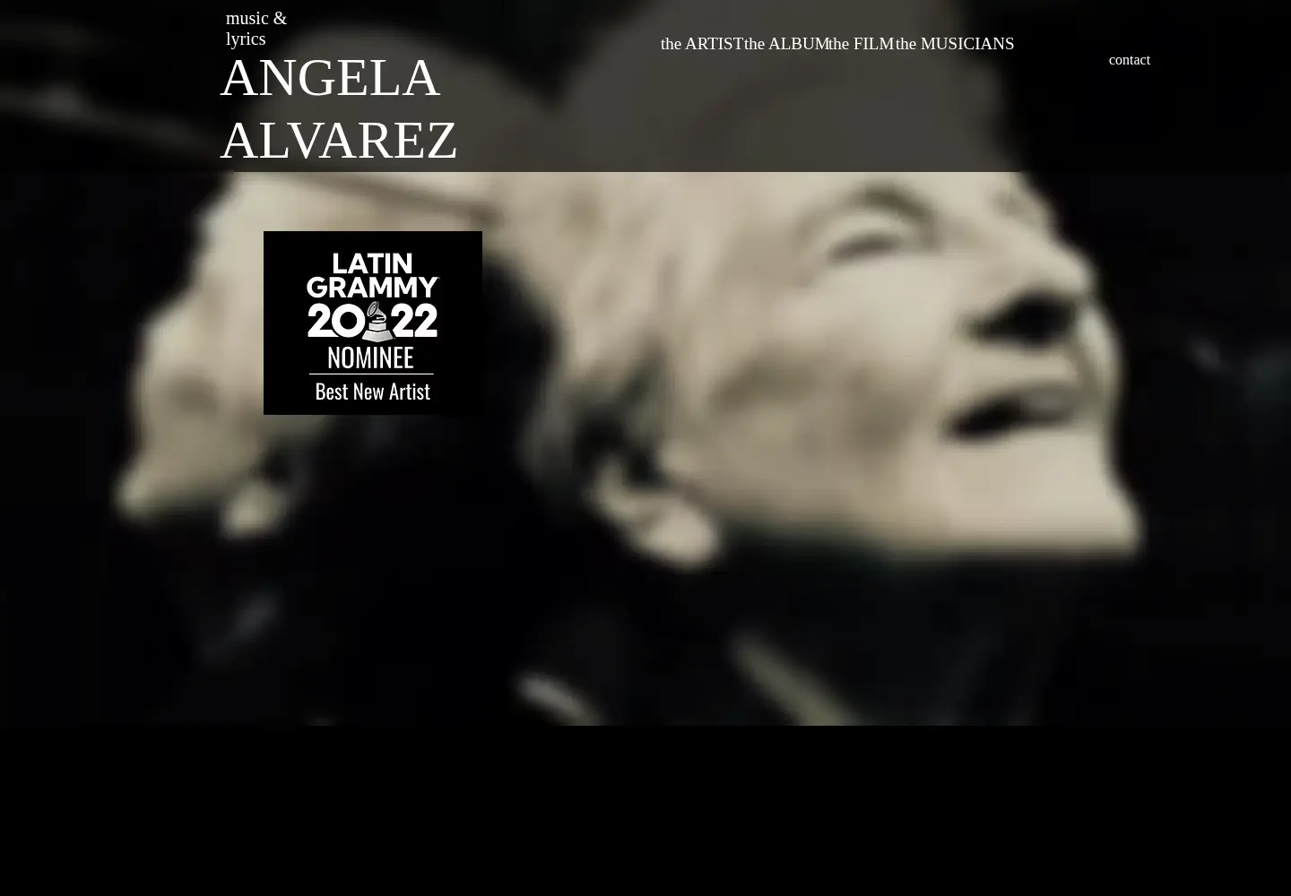 Screenshot of angelaalvarez.com
