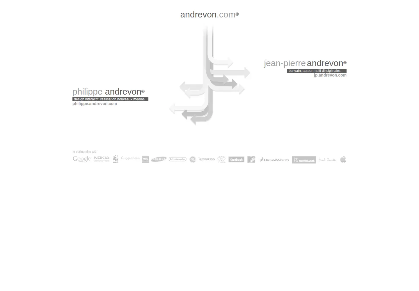 Captured homepage of andrevon.com in the current scan