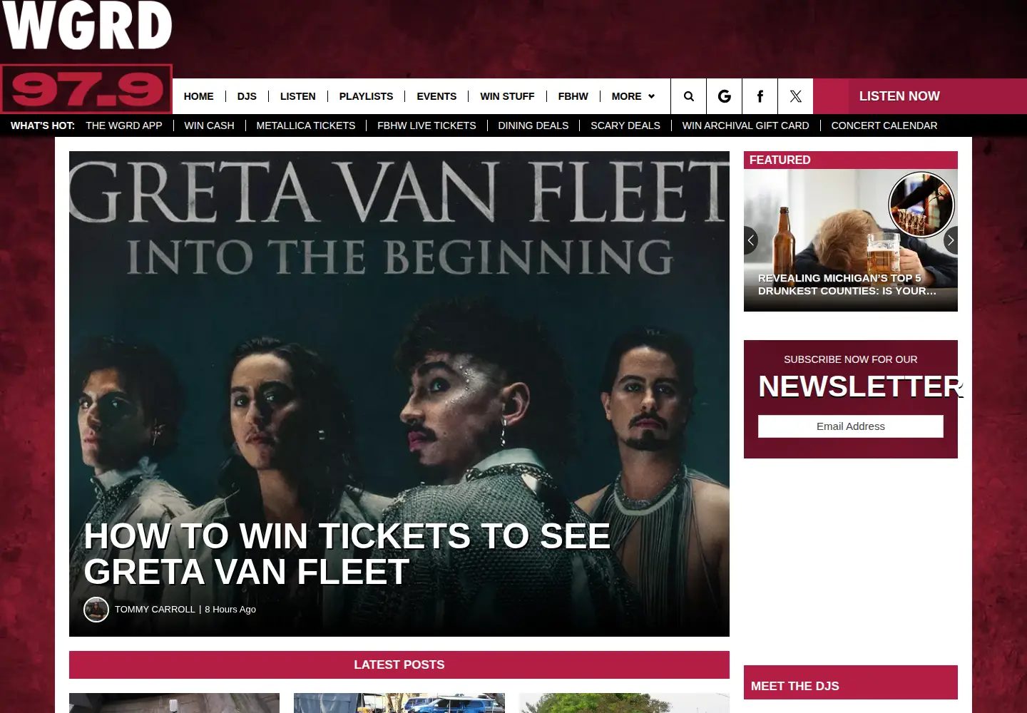 Screenshot of wgrd.com