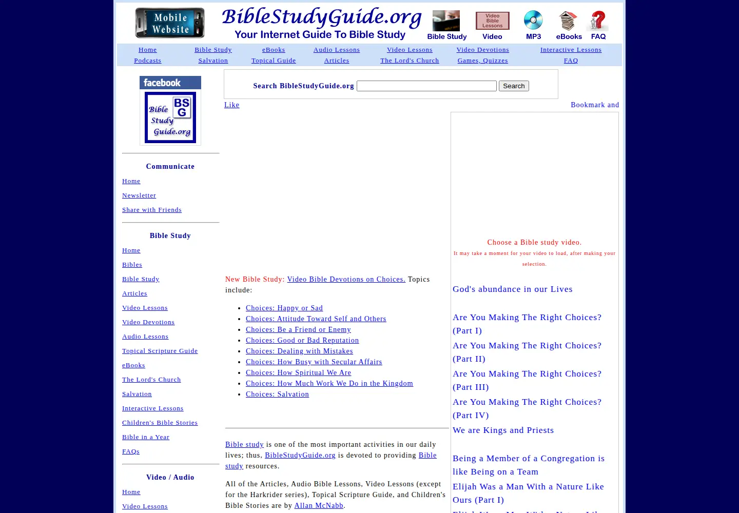 Screenshot of biblestudyguide.org
