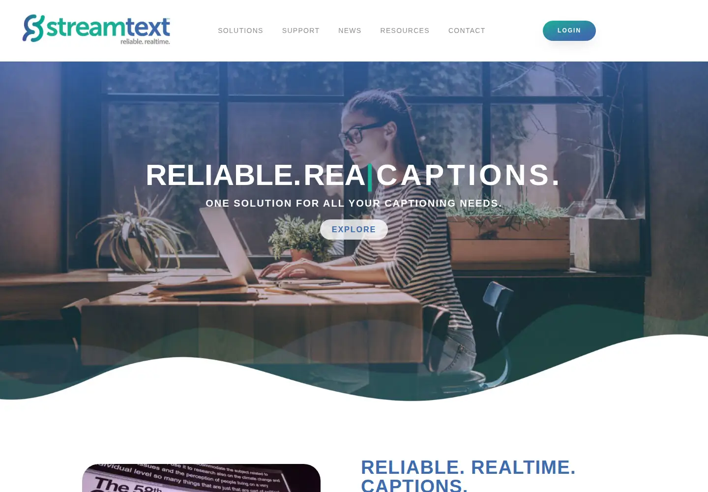 Screenshot of streamtext.net