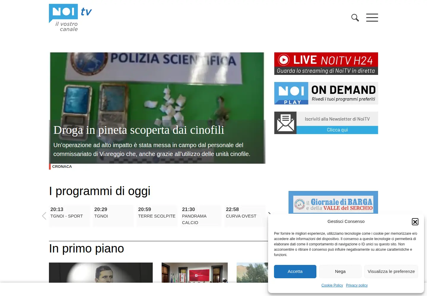 Screenshot of noitv.it