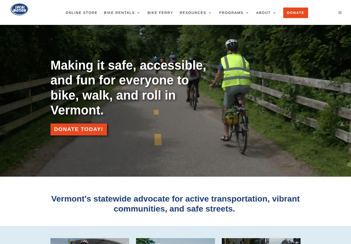 Screenshot of localmotion.org