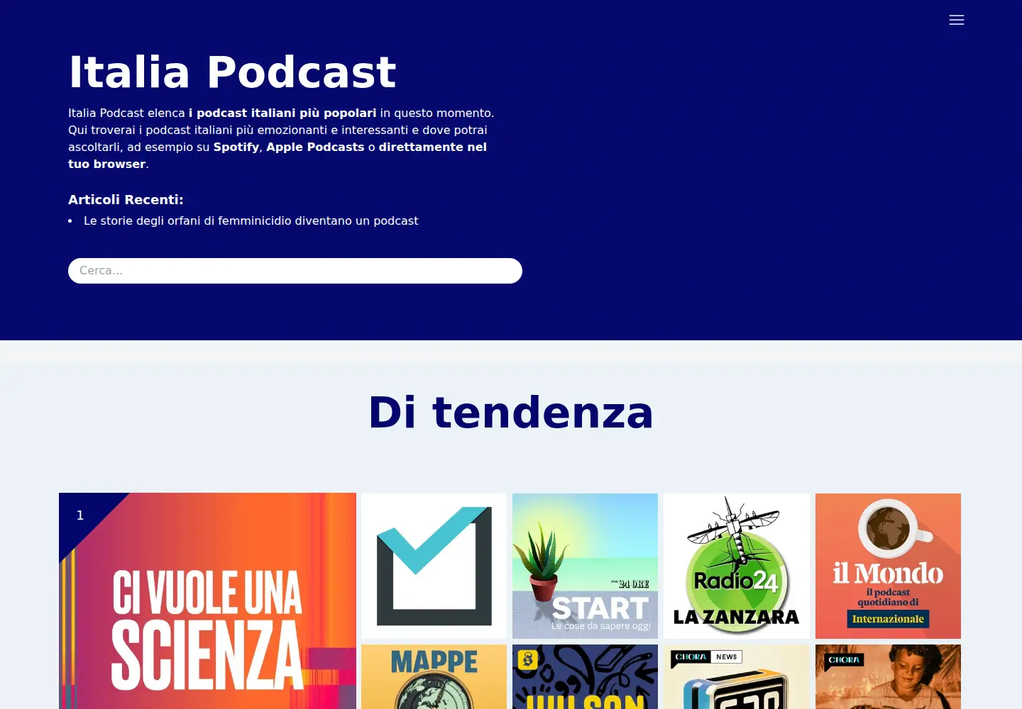 Screenshot of italia-podcast.it