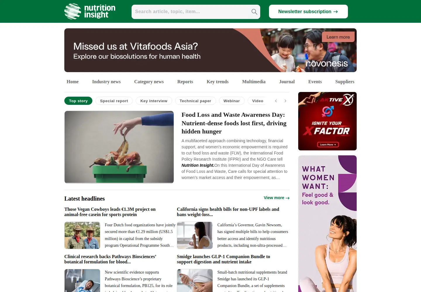 Screenshot of nutritioninsight.com
