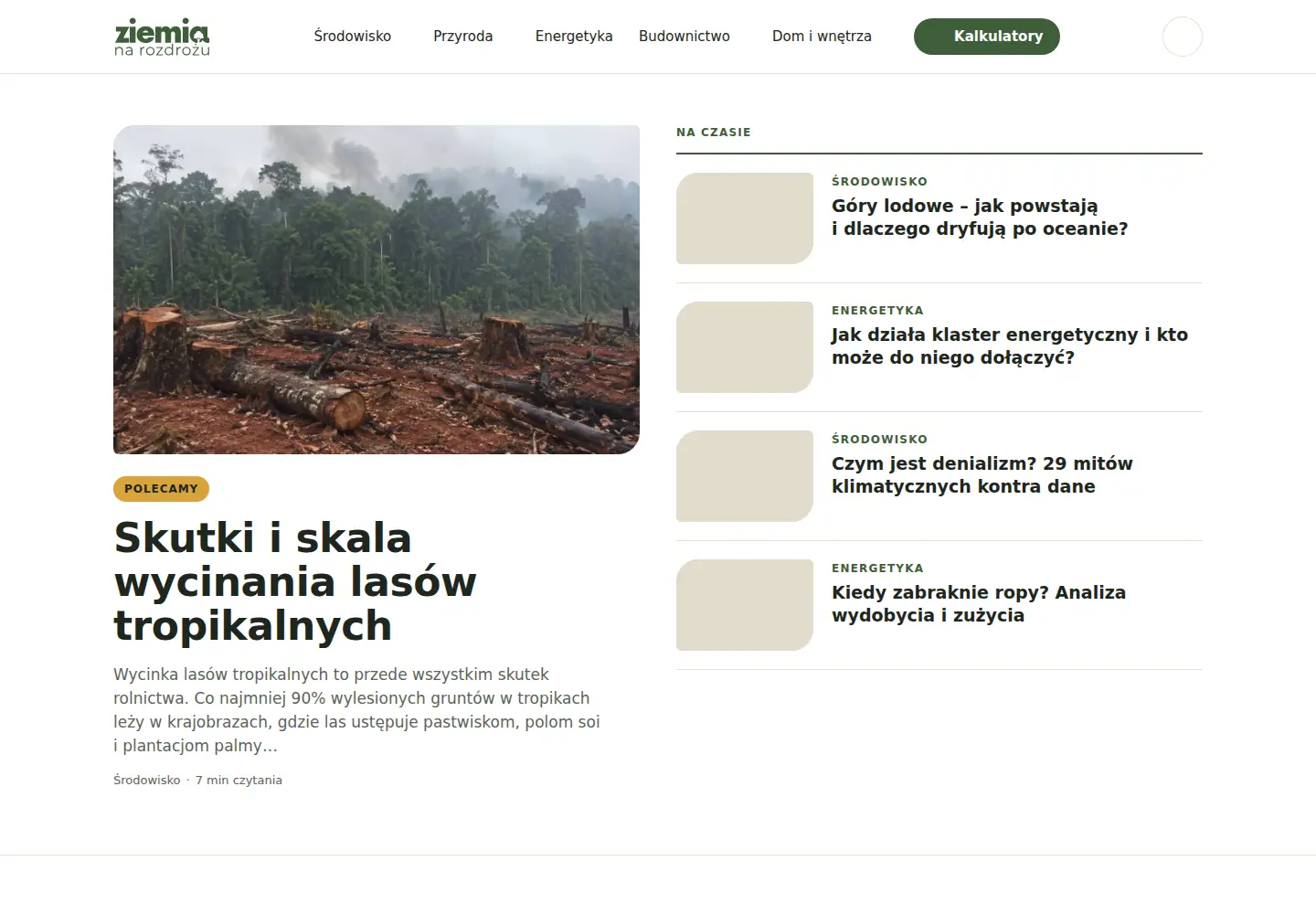 Screenshot of ziemianarozdrozu.pl