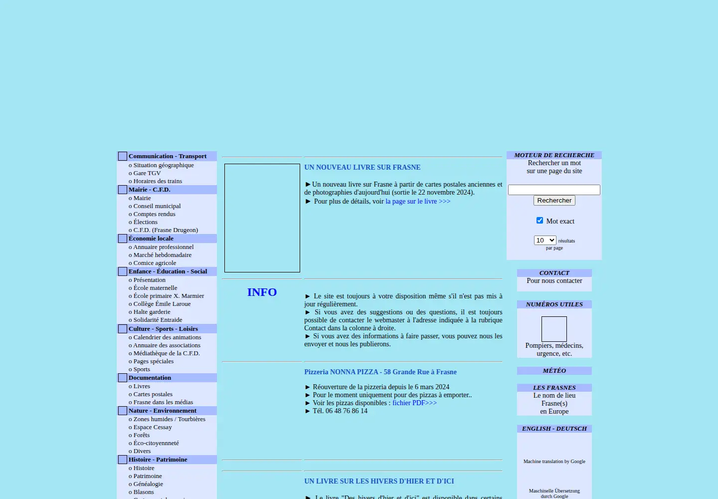 Screenshot of frasne.net