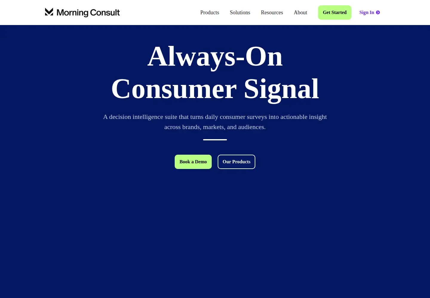 Screenshot of morningconsult.com