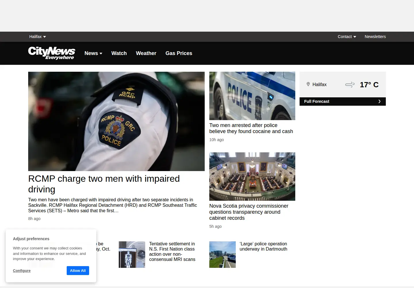 Screenshot of halifaxtoday.ca