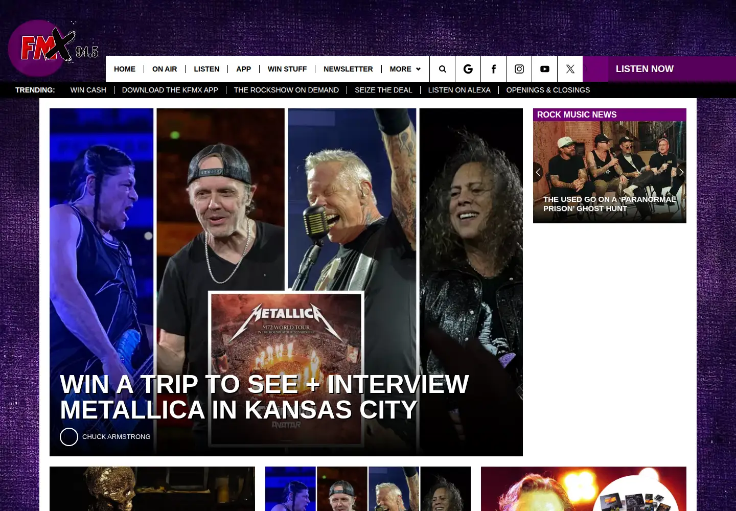 Screenshot of kfmx.com