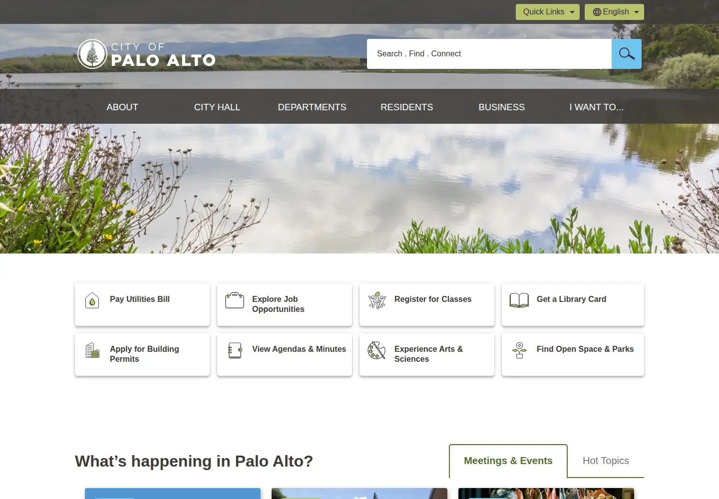Screenshot of paloalto.gov