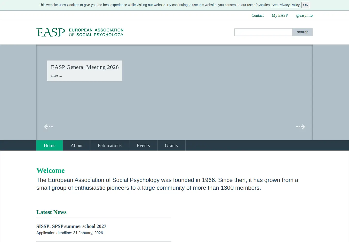 Screenshot of easp.eu