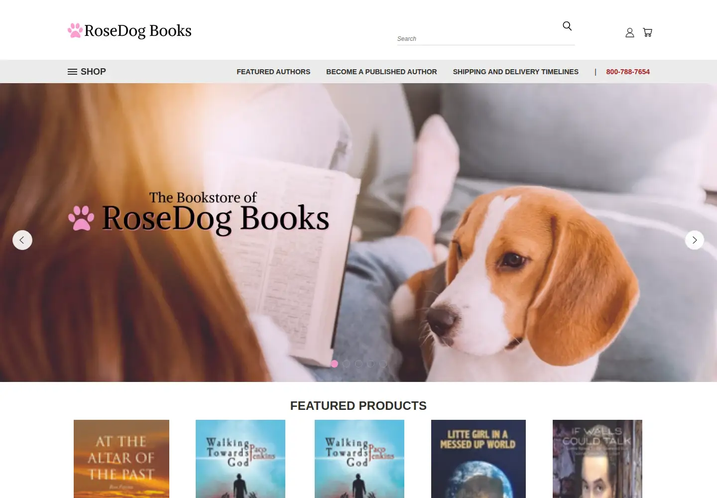 Screenshot of rosedogbookstore.com