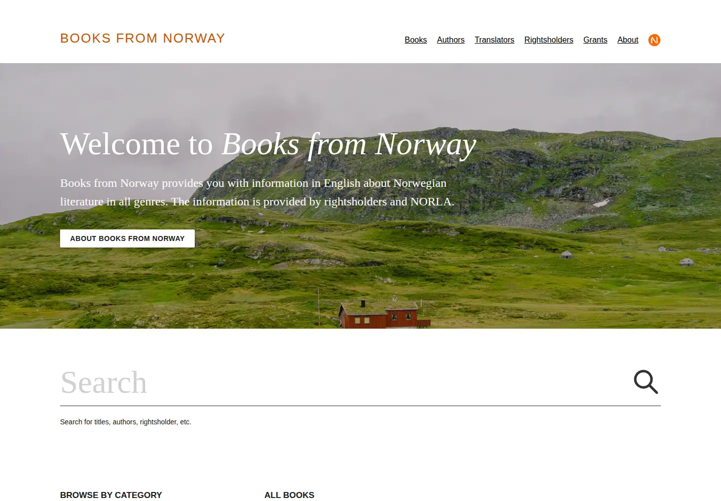 Screenshot of booksfromnorway.com